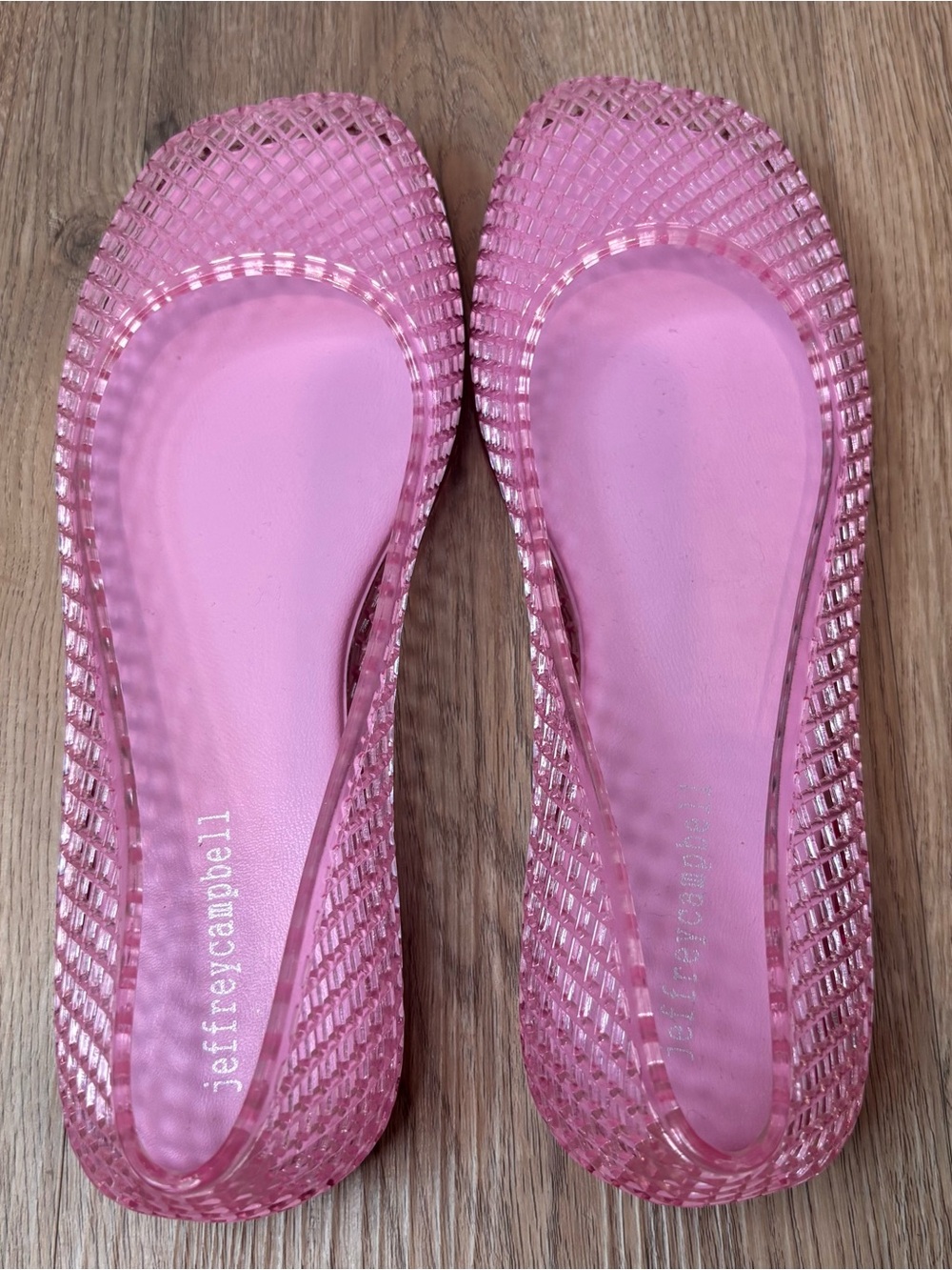 Jeffrey Campbell Women’s Jellz Clear Slip On Flats Shoes Pink Size 8 - Picture 5 of 8